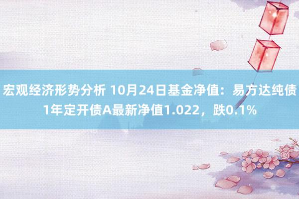 宏观经济形势分析 10月24日基金净值：易方达纯债1年定开债A最新净值1.022，跌0.1%