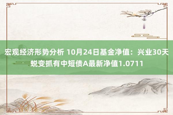 宏观经济形势分析 10月24日基金净值：兴业30天蜕变抓有中短债A最新净值1.0711