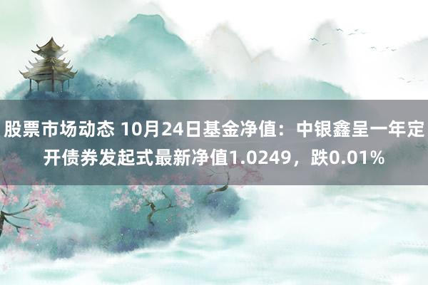 股票市场动态 10月24日基金净值：中银鑫呈一年定开债券发起式最新净值1.0249，跌0.01%