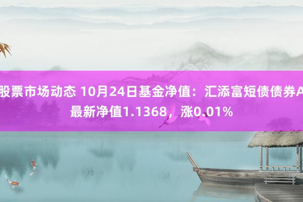 股票市场动态 10月24日基金净值：汇添富短债债券A最新净值1.1368，涨0.01%