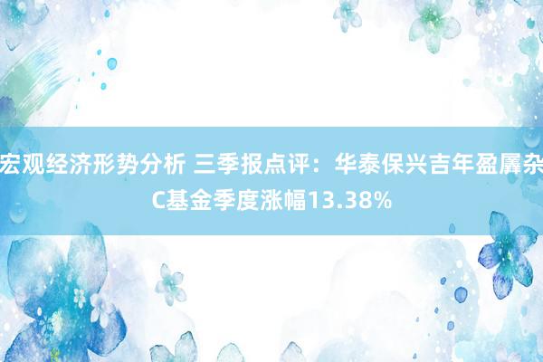 宏观经济形势分析 三季报点评：华泰保兴吉年盈羼杂C基金季度涨幅13.38%