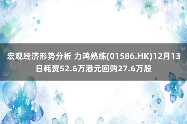 宏观经济形势分析 力鸿熟练(01586.HK)12月13日耗资52.6万港元回购27.6万股