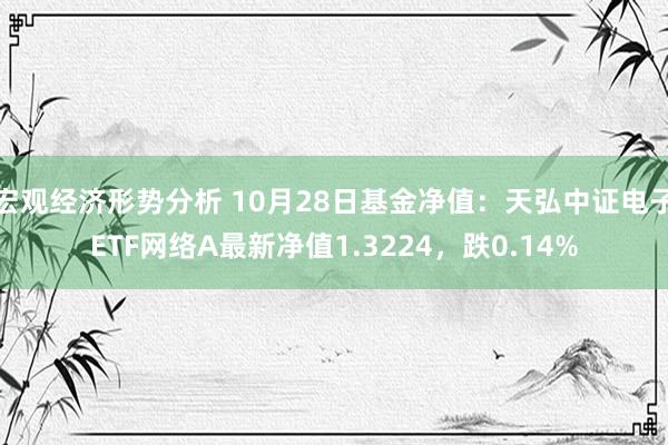 宏观经济形势分析 10月28日基金净值：天弘中证电子ETF网络A最新净值1.3224，跌0.14%