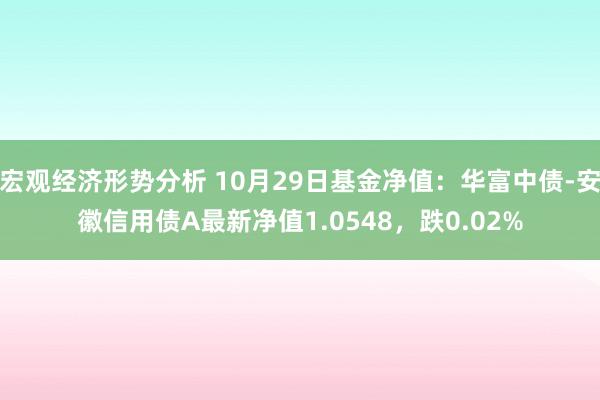 宏观经济形势分析 10月29日基金净值：华富中债-安徽信用债A最新净值1.0548，跌0.02%