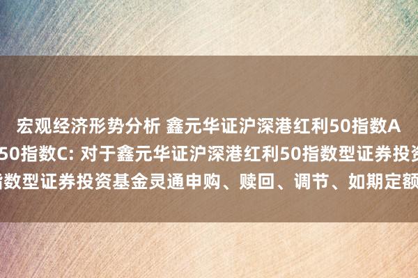 宏观经济形势分析 鑫元华证沪深港红利50指数A,鑫元华证沪深港红利50指数C: 对于鑫元华证沪深港红利50指数型证券投资基金灵通申购、赎回、调节、如期定额投资业务的公告