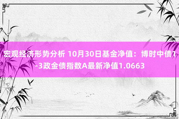 宏观经济形势分析 10月30日基金净值：博时中债1-3政金债指数A最新净值1.0663