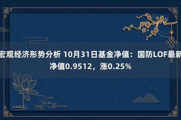 宏观经济形势分析 10月31日基金净值：国防LOF最新净值0.9512，涨0.25%