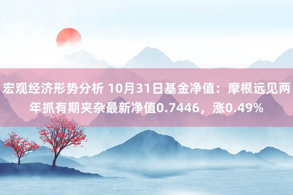 宏观经济形势分析 10月31日基金净值：摩根远见两年抓有期夹杂最新净值0.7446，涨0.49%