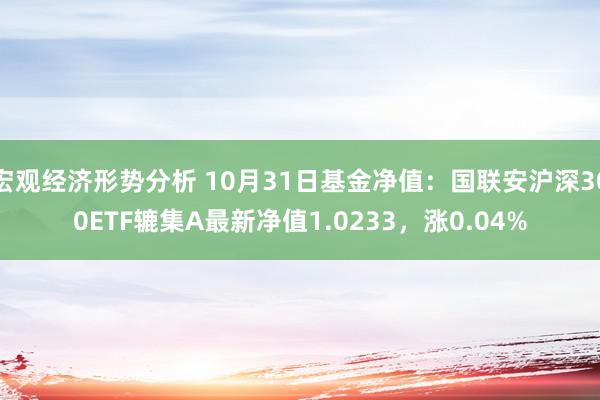 宏观经济形势分析 10月31日基金净值：国联安沪深300ETF辘集A最新净值1.0233，涨0.04%