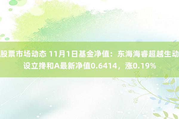 股票市场动态 11月1日基金净值：东海海睿超越生动设立搀和A最新净值0.6414，涨0.19%