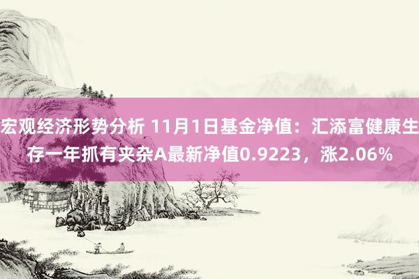 宏观经济形势分析 11月1日基金净值：汇添富健康生存一年抓有夹杂A最新净值0.9223，涨2.06%