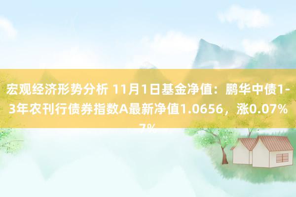 宏观经济形势分析 11月1日基金净值：鹏华中债1-3年农刊行债券指数A最新净值1.0656，涨0.07%