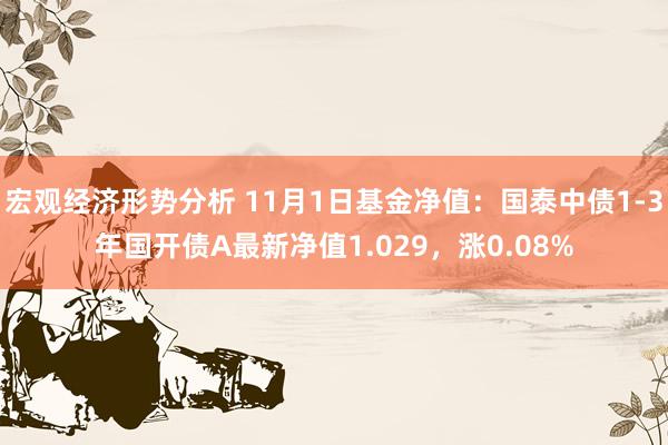 宏观经济形势分析 11月1日基金净值：国泰中债1-3年国开债A最新净值1.029，涨0.08%