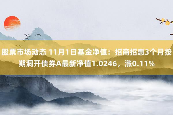 股票市场动态 11月1日基金净值：招商招惠3个月按期洞开债券A最新净值1.0246，涨0.11%