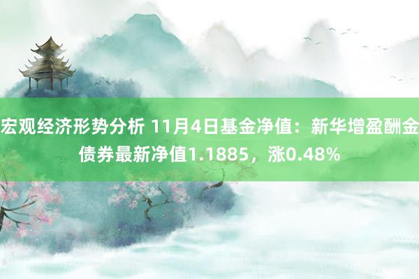 宏观经济形势分析 11月4日基金净值：新华增盈酬金债券最新净值1.1885，涨0.48%