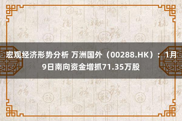 宏观经济形势分析 万洲国外（00288.HK）：1月9日南向资金增抓71.35万股