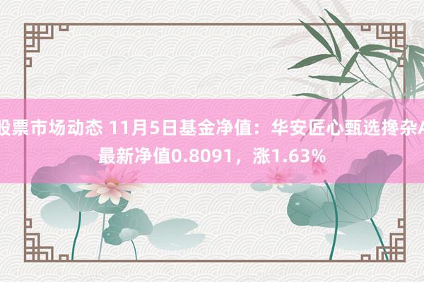 股票市场动态 11月5日基金净值：华安匠心甄选搀杂A最新净值0.8091，涨1.63%