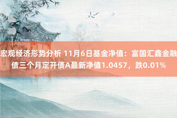 宏观经济形势分析 11月6日基金净值：富国汇鑫金融债三个月定开债A最新净值1.0457，跌0.01%