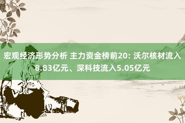 宏观经济形势分析 主力资金榜前20: 沃尔核材流入8.83亿元、深科技流入5.05亿元