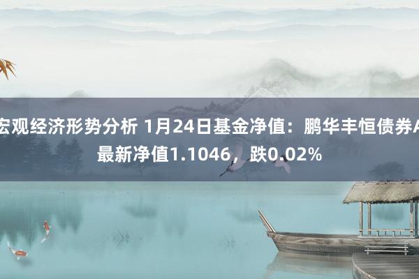 宏观经济形势分析 1月24日基金净值：鹏华丰恒债券A最新净值1.1046，跌0.02%