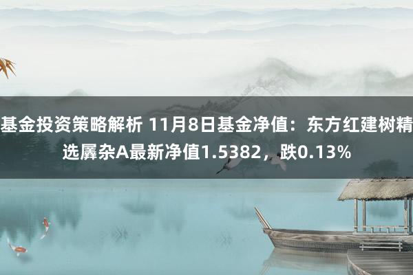 基金投资策略解析 11月8日基金净值：东方红建树精选羼杂A最新净值1.5382，跌0.13%