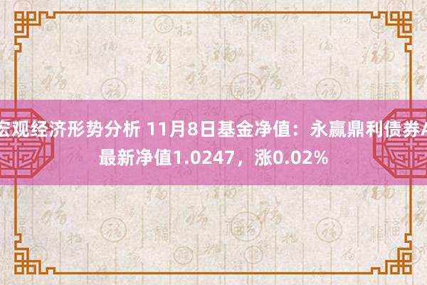 宏观经济形势分析 11月8日基金净值：永赢鼎利债券A最新净值1.0247，涨0.02%