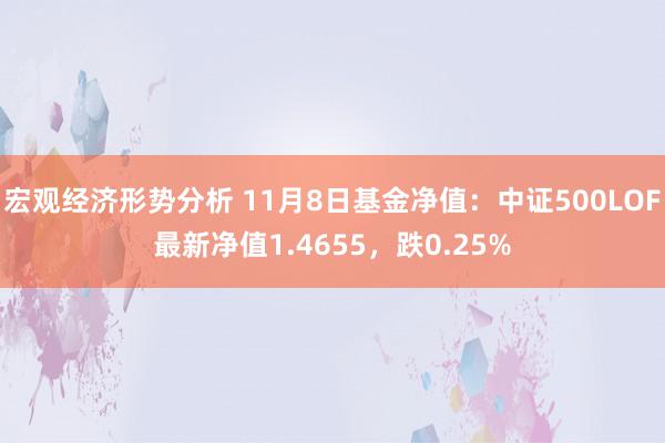 宏观经济形势分析 11月8日基金净值：中证500LOF最新净值1.4655，跌0.25%