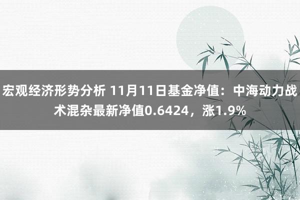 宏观经济形势分析 11月11日基金净值：中海动力战术混杂最新净值0.6424，涨1.9%