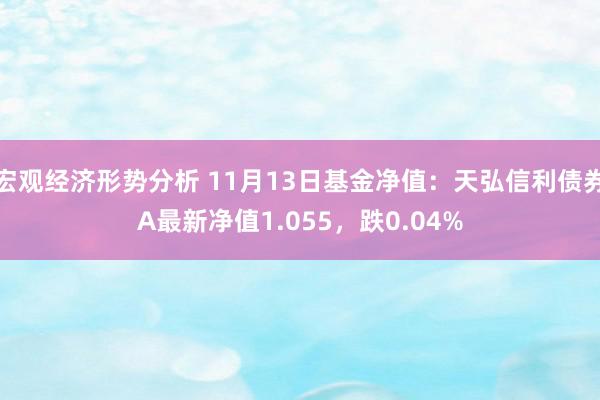 宏观经济形势分析 11月13日基金净值：天弘信利债券A最新净值1.055，跌0.04%