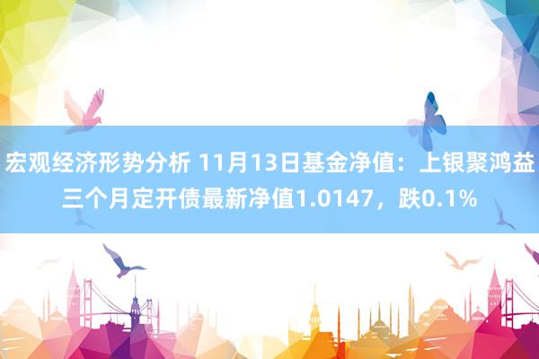 宏观经济形势分析 11月13日基金净值：上银聚鸿益三个月定开债最新净值1.0147，跌0.1%