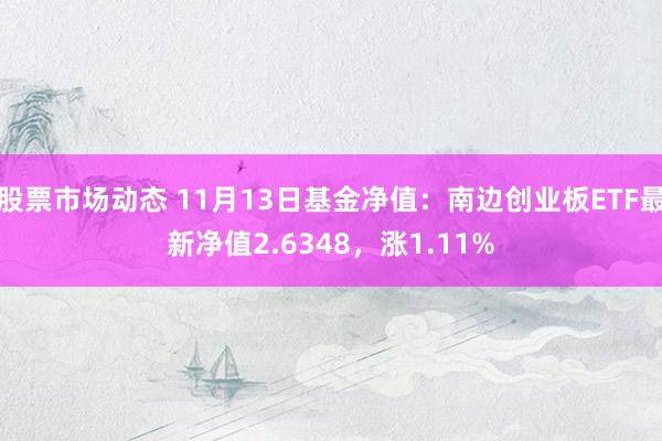 股票市场动态 11月13日基金净值：南边创业板ETF最新净值2.6348，涨1.11%