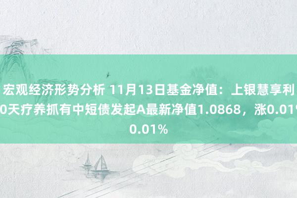 宏观经济形势分析 11月13日基金净值：上银慧享利30天疗养抓有中短债发起A最新净值1.0868，涨0.01%