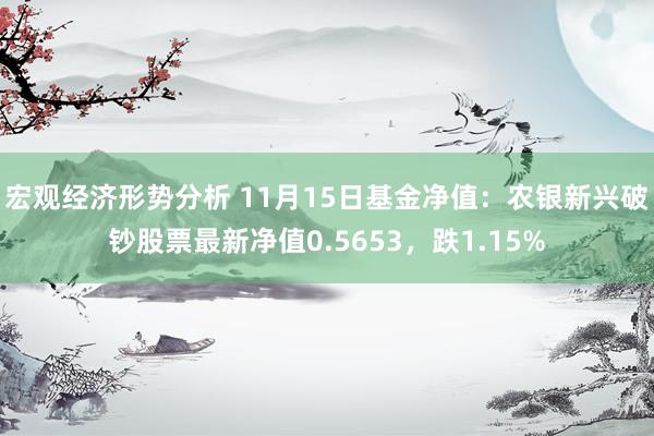 宏观经济形势分析 11月15日基金净值：农银新兴破钞股票最新净值0.5653，跌1.15%