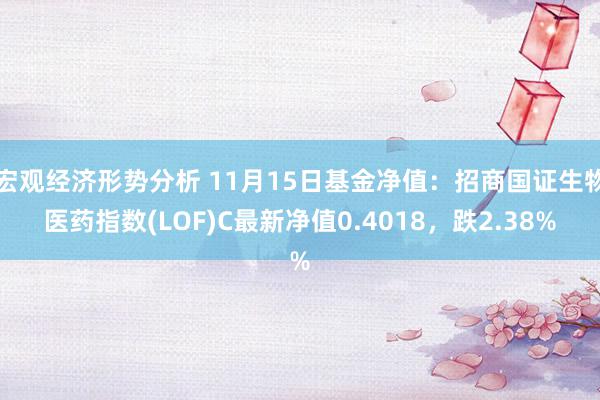 宏观经济形势分析 11月15日基金净值：招商国证生物医药指数(LOF)C最新净值0.4018，跌2.38%