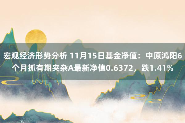 宏观经济形势分析 11月15日基金净值：中原鸿阳6个月抓有期夹杂A最新净值0.6372，跌1.41%