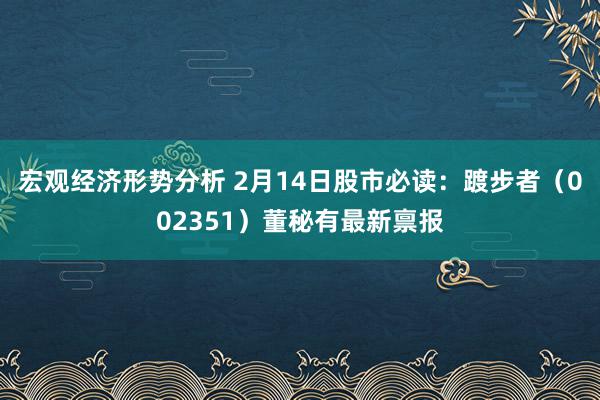 宏观经济形势分析 2月14日股市必读：踱步者（002351）董秘有最新禀报