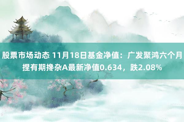 股票市场动态 11月18日基金净值：广发聚鸿六个月捏有期搀杂A最新净值0.634，跌2.08%