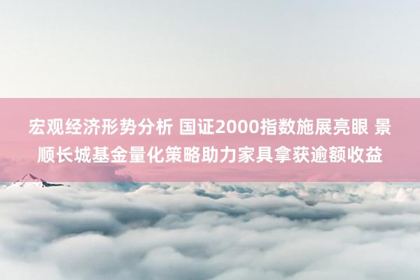 宏观经济形势分析 国证2000指数施展亮眼 景顺长城基金量化策略助力家具拿获逾额收益