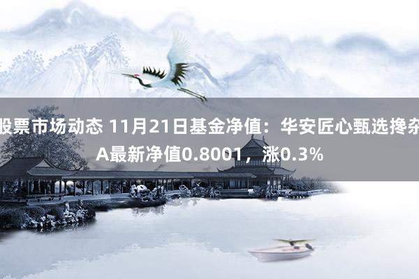 股票市场动态 11月21日基金净值：华安匠心甄选搀杂A最新净值0.8001，涨0.3%