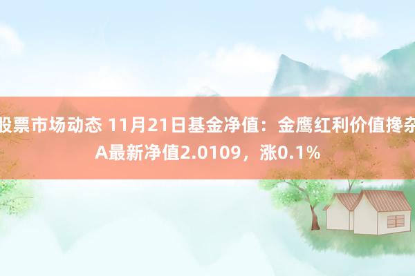 股票市场动态 11月21日基金净值：金鹰红利价值搀杂A最新净值2.0109，涨0.1%