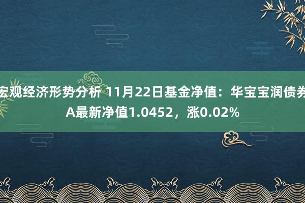 宏观经济形势分析 11月22日基金净值：华宝宝润债券A最新净值1.0452，涨0.02%