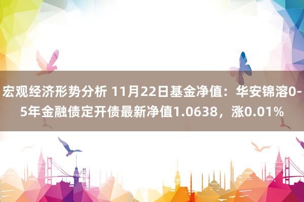 宏观经济形势分析 11月22日基金净值：华安锦溶0-5年金融债定开债最新净值1.0638，涨0.01%