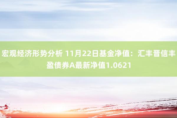 宏观经济形势分析 11月22日基金净值：汇丰晋信丰盈债券A最新净值1.0621