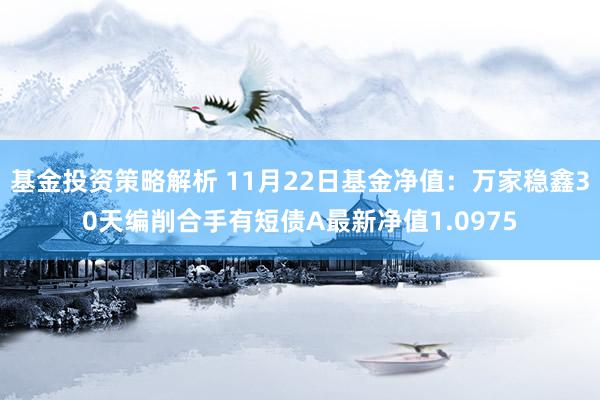 基金投资策略解析 11月22日基金净值：万家稳鑫30天编削合手有短债A最新净值1.0975