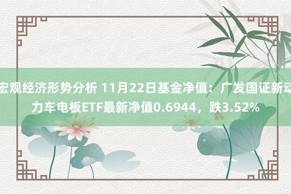 宏观经济形势分析 11月22日基金净值：广发国证新动力车电板ETF最新净值0.6944，跌3.52%