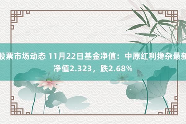 股票市场动态 11月22日基金净值：中原红利搀杂最新净值2.323，跌2.68%