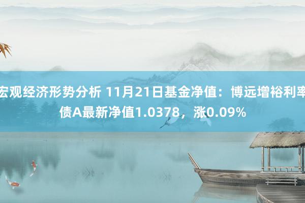 宏观经济形势分析 11月21日基金净值：博远增裕利率债A最新净值1.0378，涨0.09%