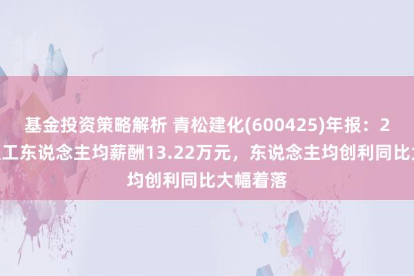 基金投资策略解析 青松建化(600425)年报：2024年职工东说念主均薪酬13.22万元，东说念主均创利同比大幅着落