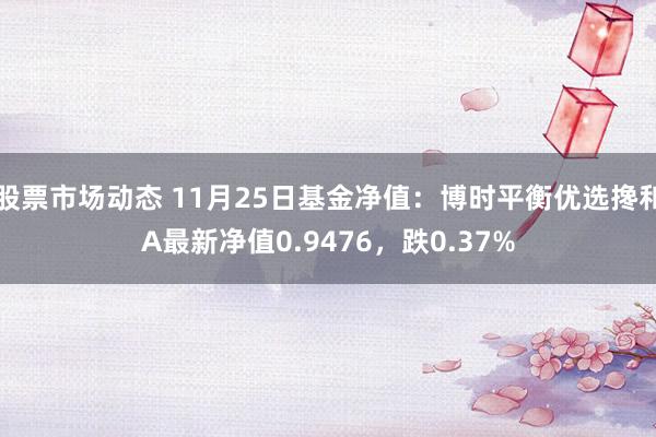 股票市场动态 11月25日基金净值：博时平衡优选搀和A最新净值0.9476，跌0.37%